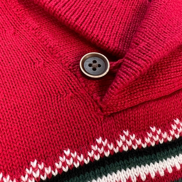Children's Place Fair Isle Christmas Cardigan Sweater Shawl BOYS 16 XXL Holiday - Picture 3 of 7